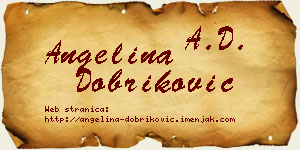 Angelina Dobriković vizit kartica